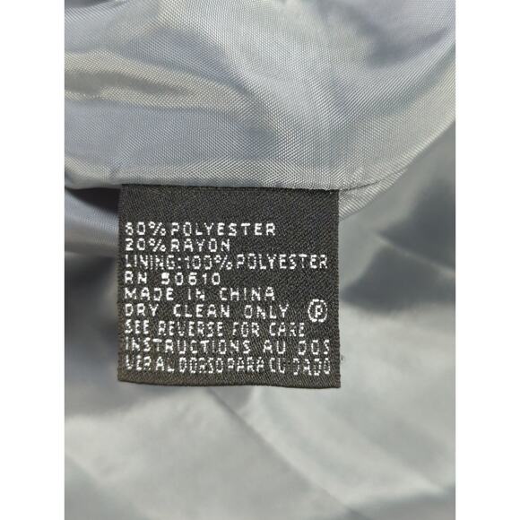 Kasper ASL Womens Blazer Gray Size 14 Career Workwear Jacket Polyester Rayon - Picture 7 of 8